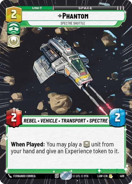 Phantom - Spectre Shuttle (Hyperspace), A Lawless Time 408