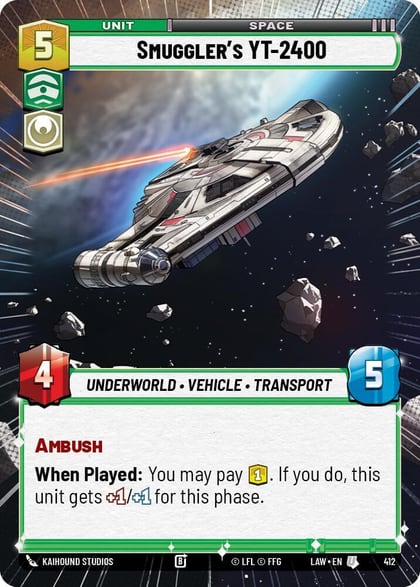 Smuggler's YT-2400 (Hyperspace), A Lawless Time 412