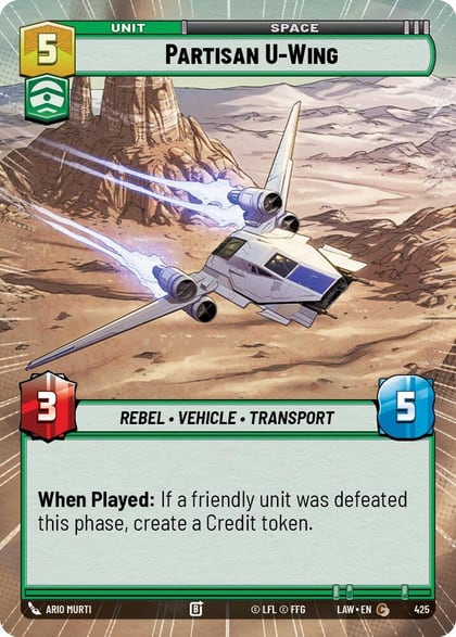 Partisan U-Wing (Hyperspace), A Lawless Time 425