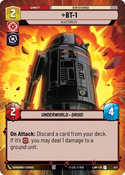 BT-1 - Blastomech (Hyperspace), A Lawless Time 437
