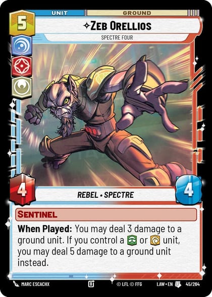 Zeb Orellios - Spectre Four, A Lawless Time 45/264