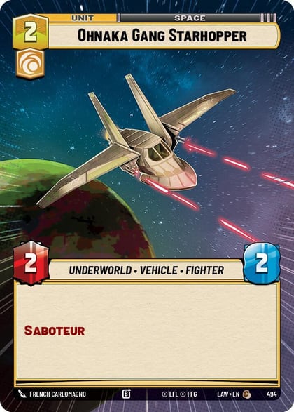 Ohnaka Gang Starhopper (Hyperspace), A Lawless Time 494