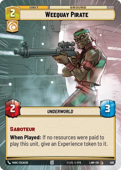 Weequay Pirate (Hyperspace), A Lawless Time 495