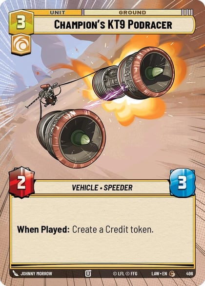 Champion's KT-9 Podracer (Hyperspace), A Lawless Time 496