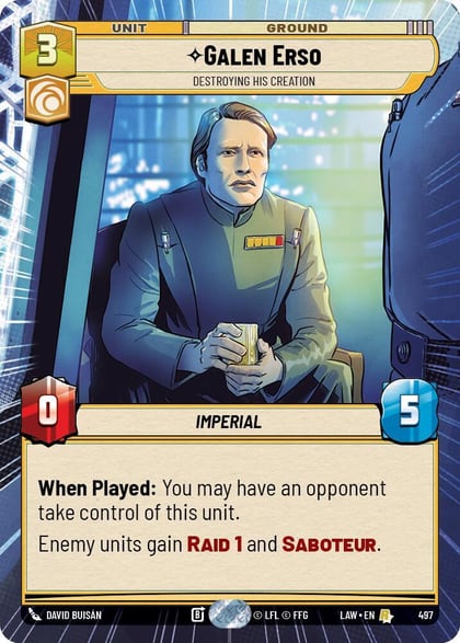 Galen Erso - Destroying His Creation (Hyperspace), A Lawless Time 497