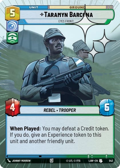 Taramyn Barcona - Eyes Front! (Hyperspace Foil), A Lawless Time 542