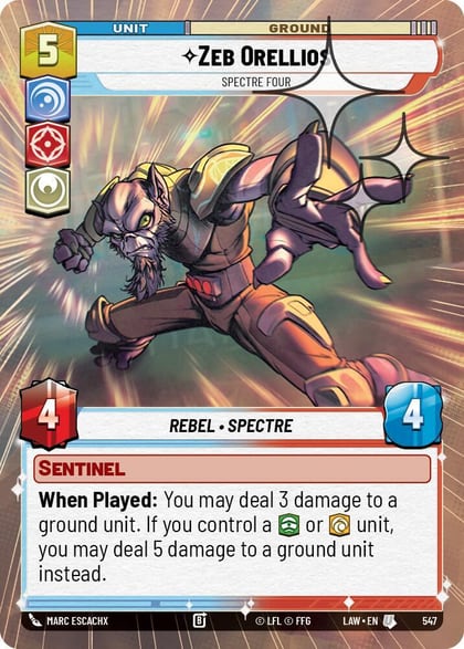 Zeb Orellios - Spectre Four (Hyperspace Foil), A Lawless Time 547