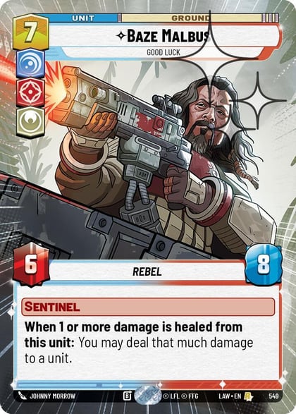 Baze Malbus - Good Luck (Hyperspace Foil), A Lawless Time 549