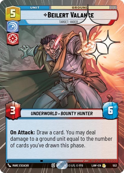 Beilert Valance - Target: Vader (Hyperspace Foil), A Lawless Time 553
