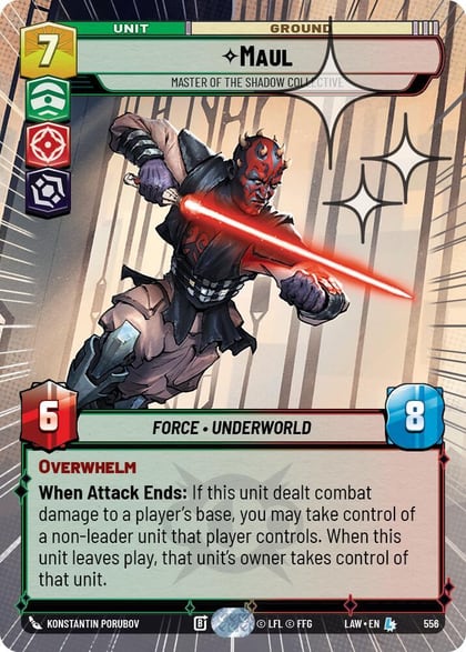 Maul - Master of the Shadow Collective (Hyperspace Foil), A Lawless Time 556