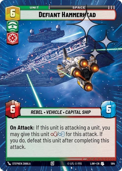 Defiant Hammerhead (Hyperspace Foil), A Lawless Time 564
