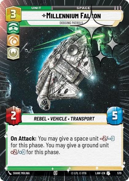 Millennium Falcon - Dodgin Patrols (Hyperspace Foil), A Lawless Time 570