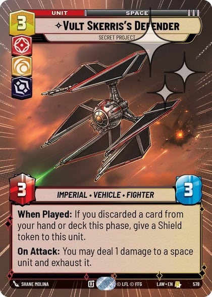 Vult Skerris's Defender - Secret Project (Hyperspace Foil), A Lawless Time 578