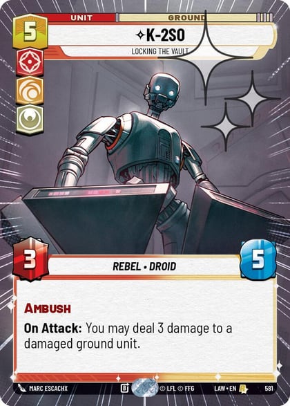 K-2S0 - Locking the Vault (Hyperspace Foil), A Lawless Time 581