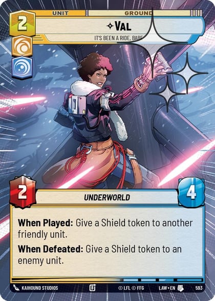 Val - It's Been a Ride, Babe (Hyperspace Foil), A Lawless Time 593