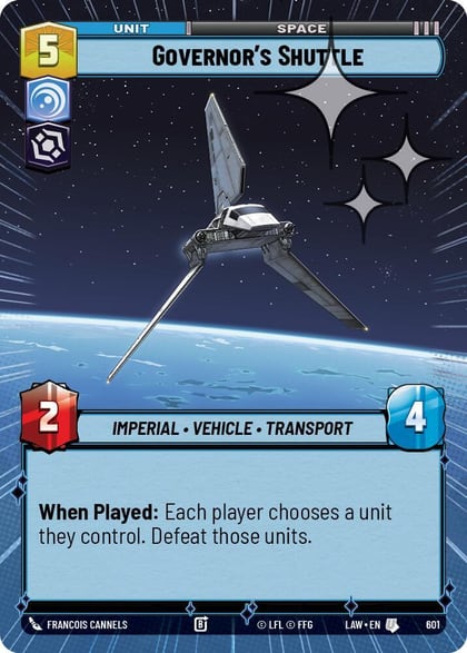 Governor's Shuttle (Hyperspace Foil), A Lawless Time 601