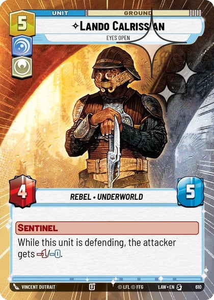 Lando Calrissian - Eyes Open (Hyperspace Foil), A Lawless Time 610