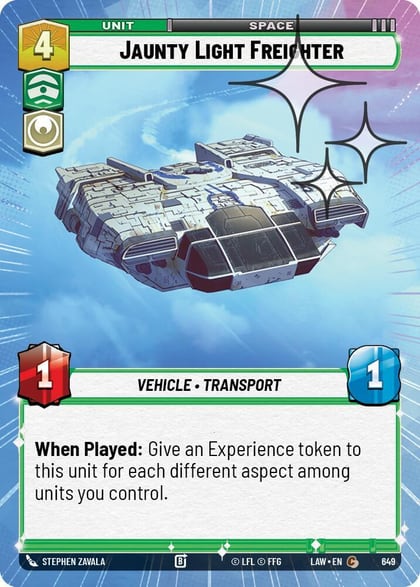 Jaunty Light Frieghter (Hyperspace Foil), A Lawless Time 649