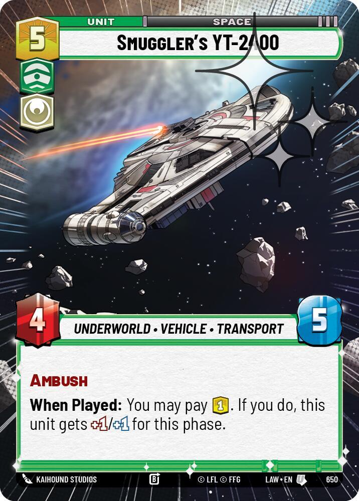 Smuggler's YT-2400 (Hyperspace Foil), A Lawless Time 650