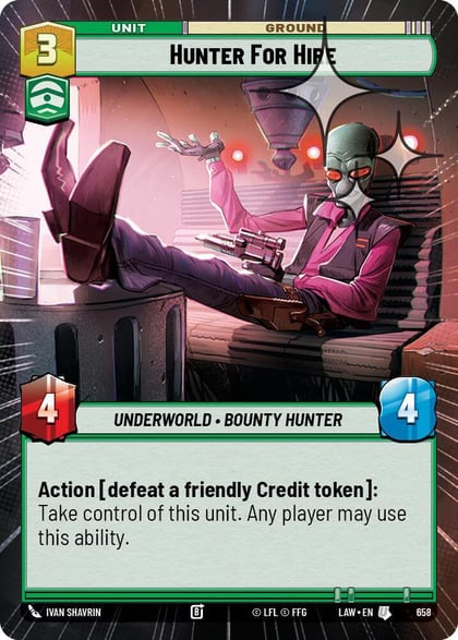 Hunter for Hire (Hyperspace Foil), A Lawless Time 658
