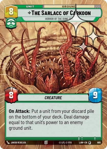 The Sarlacc of Carkoon - Horror of the Dune Sea (Hyperspace Foil), A Lawless Time 665