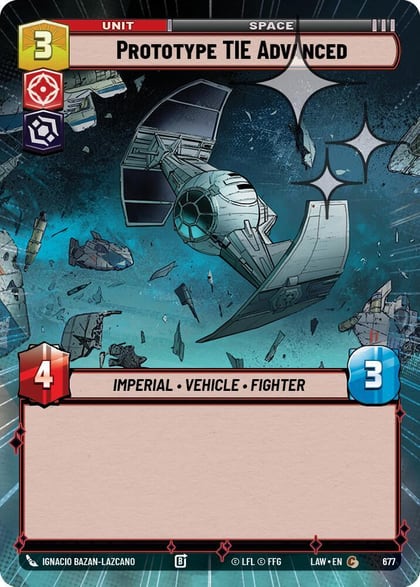 Prototype TIE Advanced (Hyperspace Foil), A Lawless Time 677