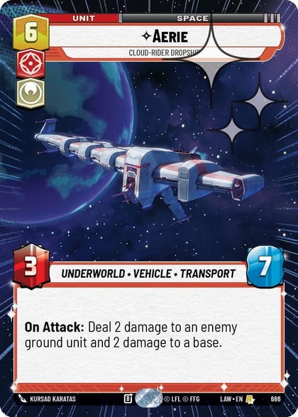 Aerie - Cloud-Rider Dropship (Hyperspace Foil), A Lawless Time 686