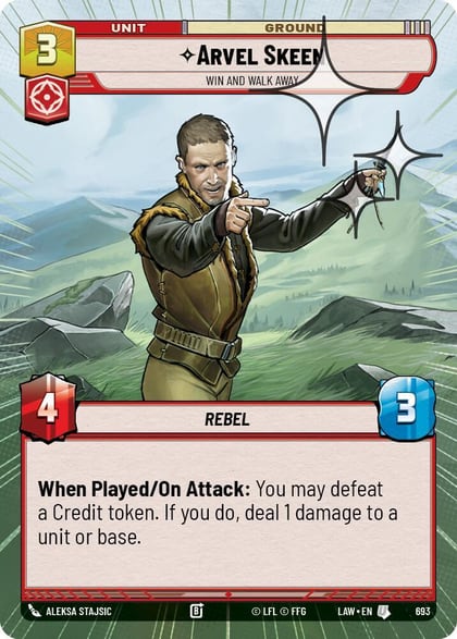 Arvel Skeen - Win and Walk Away (Hyperspace Foil), A Lawless Time 693