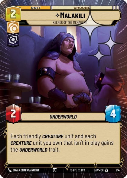 Malakili - Keeper of the Menagerie (Hyperspace Foil), A Lawless Time 714