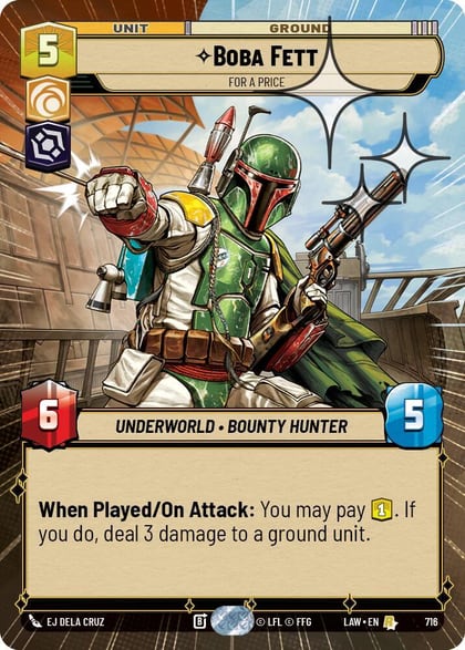 Boba Fett - For a Price (Hyperspace Foil), A Lawless Time 716