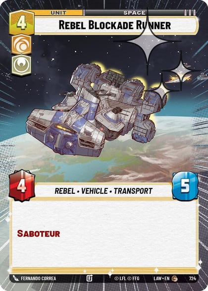 Rebel Blockade Runner (Hyperspace Foil), A Lawless Time 724