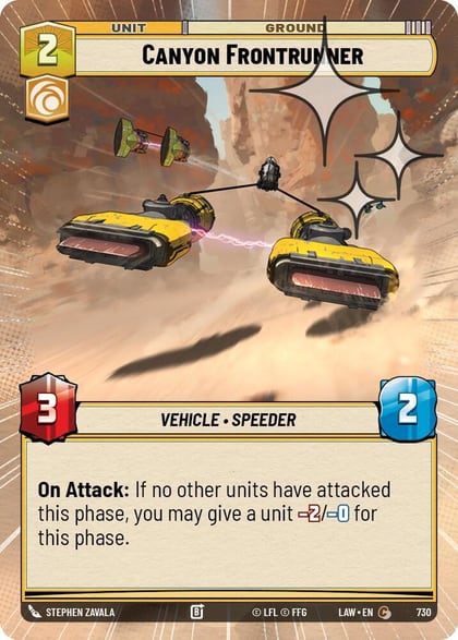 Canyon Frontrunner (Hyperspace Foil), A Lawless Time 730