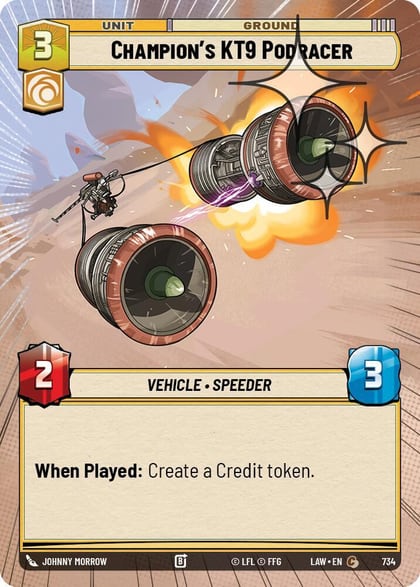 Champion's KT-9 Podracer (Hyperspace Foil), A Lawless Time 734