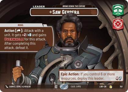 Saw Gerrera - Bring Down the Empire (Showcase), A Lawless Time 767
