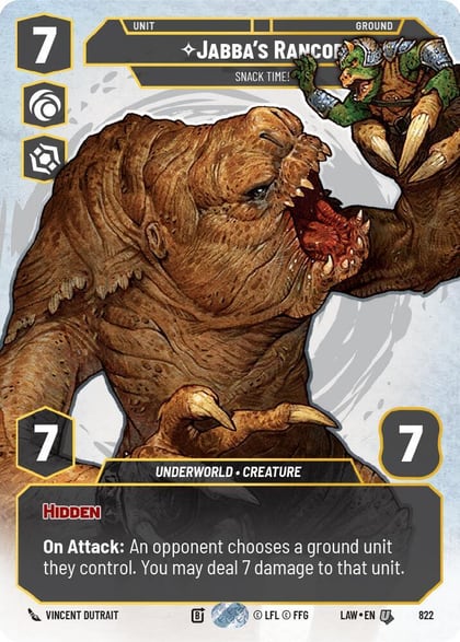Jabba's Rancor - Snack Time! (Prestige), A Lawless Time 822