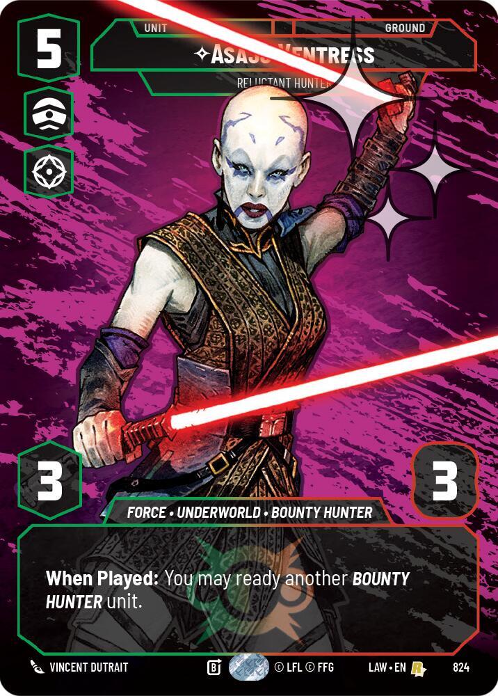 Asajj Ventress - Reluctant Hunter (Prestige Foil), A Lawless Time 824