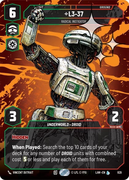 L3-37 - Radical Instigator (Prestige Foil), A Lawless Time 829