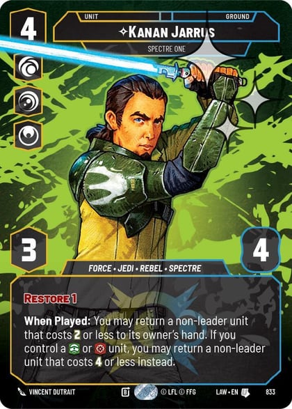 Kanan Jarrus - Spectre One (Prestige Foil), A Lawless Time 833