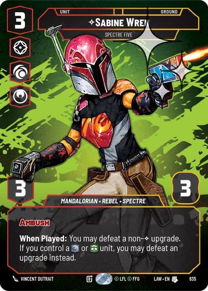 Sabine Wren - Spectre Five (Prestige Foil), A Lawless Time 835