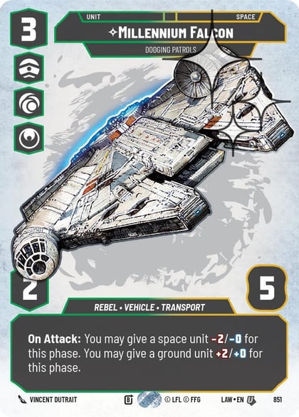 Millennium Falcon - Dodging Patrols (Prestige Foil), A Lawless Time 851