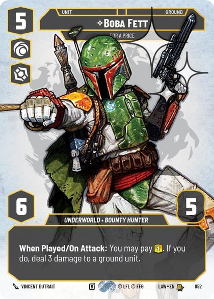 Boba Fett - For a Price (Prestige Foil), A Lawless Time 852