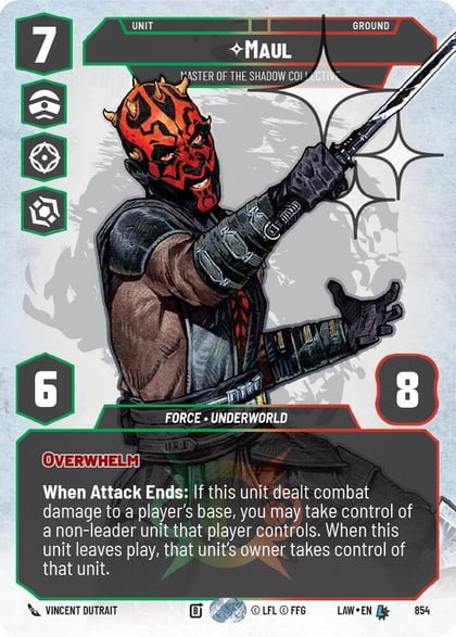 Maul - Master of the Shadow Collective (Prestige Foil), A Lawless Time 854