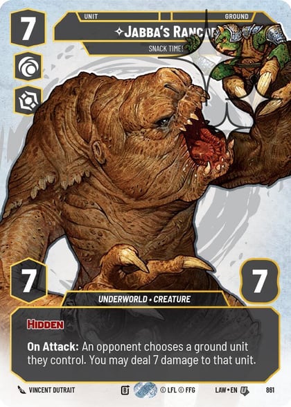 Jabba's Rancor - Snack Time! (Prestige Foil), A Lawless Time 861