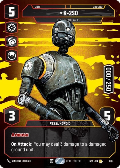 K-2S0 - Locking the Vault (Serialized), A Lawless Time 880