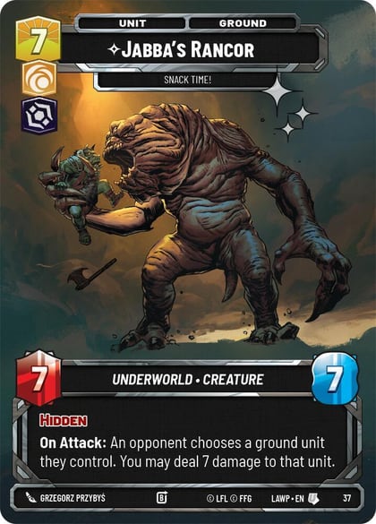 Jabba's Rancor - Snack Time! (Foil), A Lawless Time: Weekly Play Promos 37