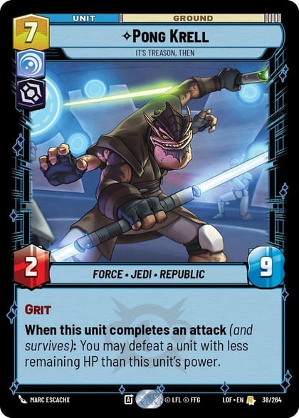 Pong Krell - It's Treason, Then, Legends of the Force 038/264