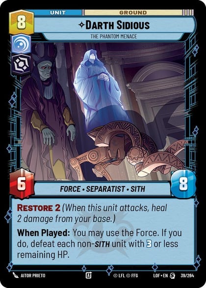 Darth Sidious - The Phantom Menace, Legends of the Force 039/264