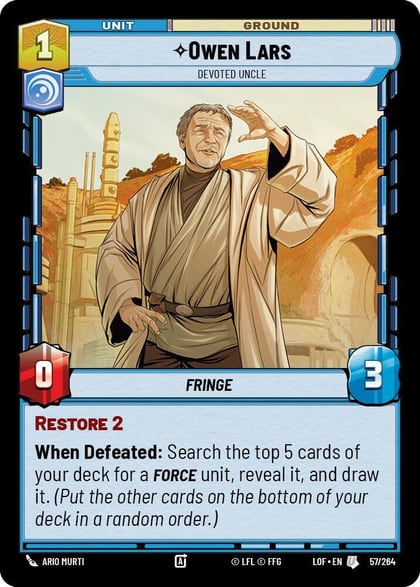 Owen Lars - Devoted Uncle, Legends of the Force 057/264