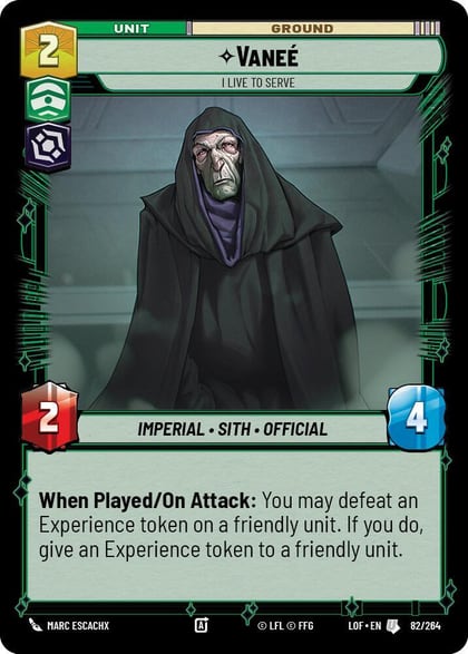 Vanee - I Live to Serve, Legends of the Force 082/264
