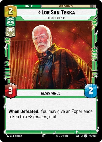 Lor San Tekka - Secret Keeper, Legends of the Force 095/264